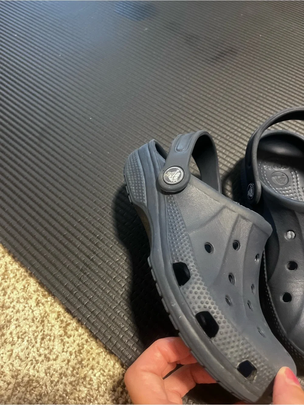 Crocs Classic Clogs Navy Blue Slip On Comfort Shoes Unisex Kids Size J1